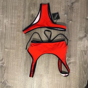 SOLD! Blue and red swim suit